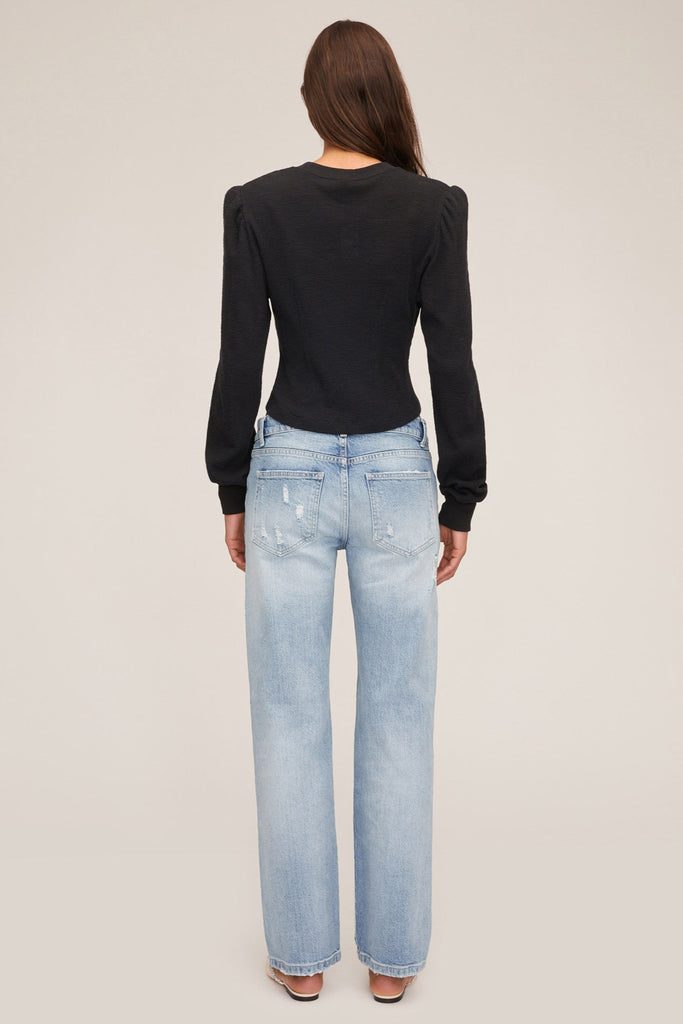 Rue Low Rider Straight Jean in Light Blue Vintage Wash | MARISSA WEBB