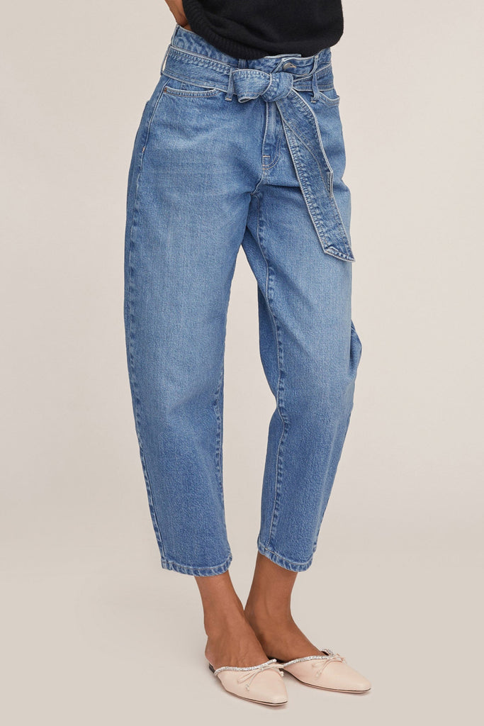 Stevie 80's Barrel Leg Jean in Medium Blue Wash | MARISSA WEBB