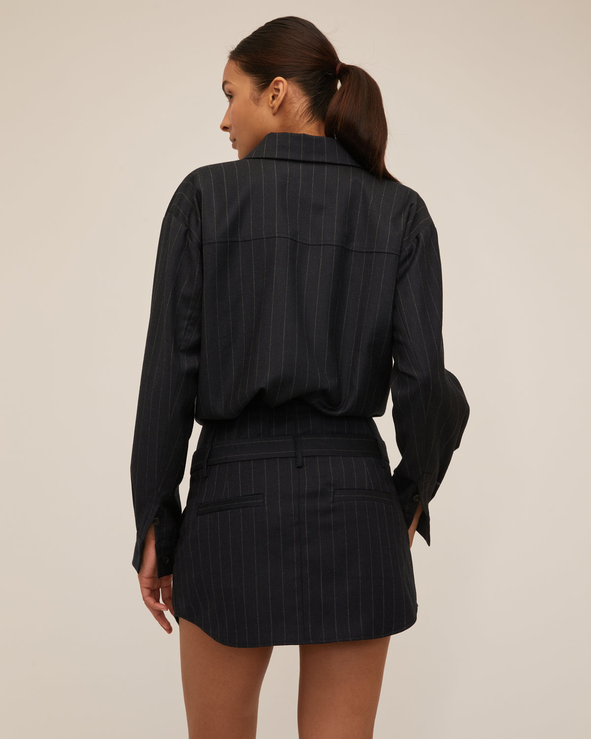 Kyla Pinstripe Corset Suit Skirt