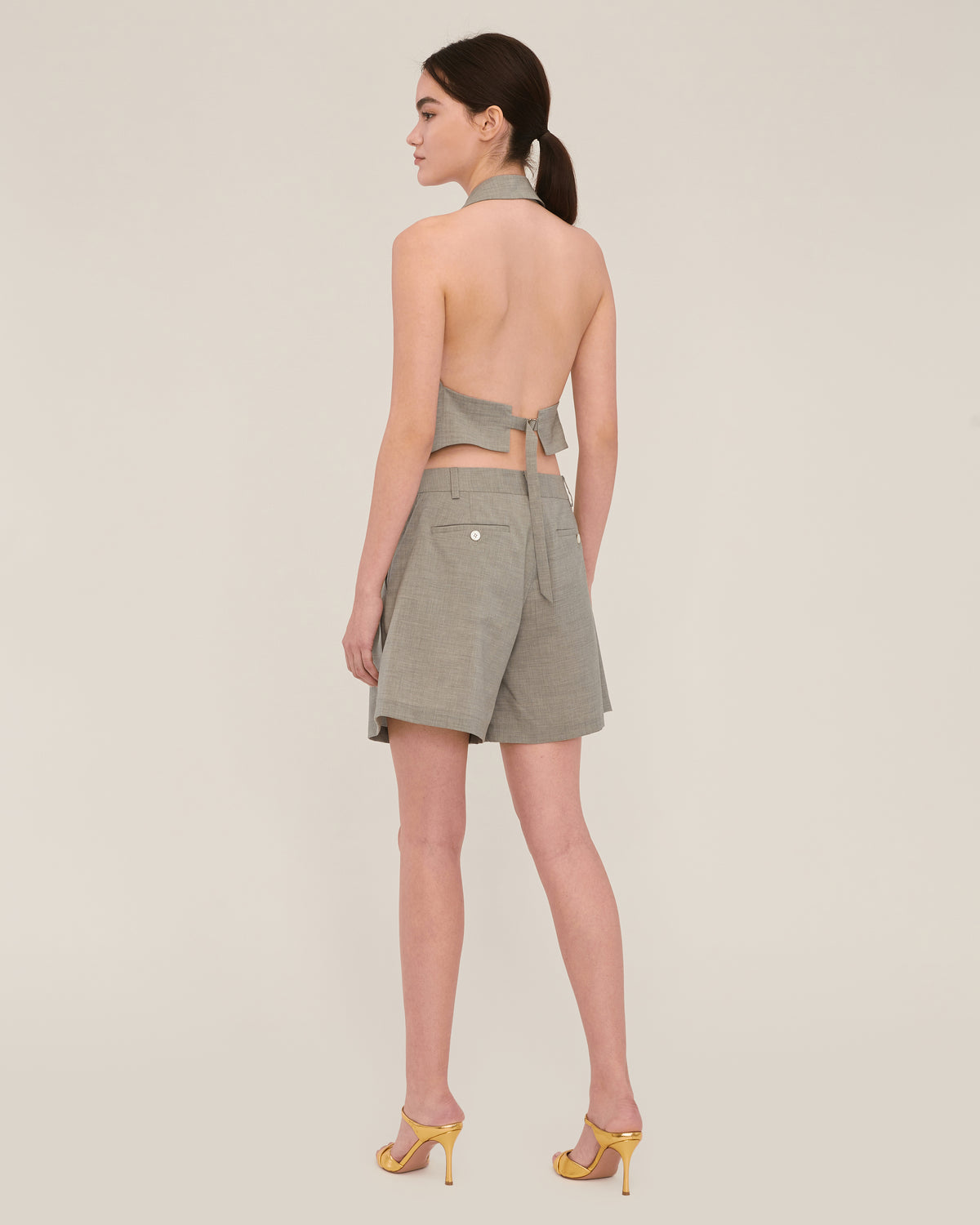 Bailey Pleated Wool Short | MARISSA WEBB