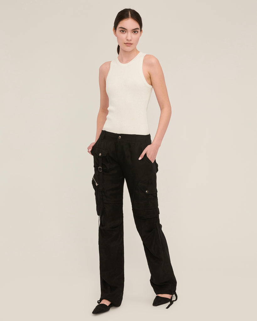 Jackson Low Rise Washed Cargo Pant in Soot | MARISSA WEBB