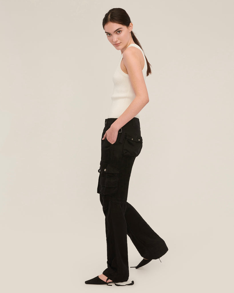 Jackson Low Rise Washed Cargo Pant in Soot | MARISSA WEBB