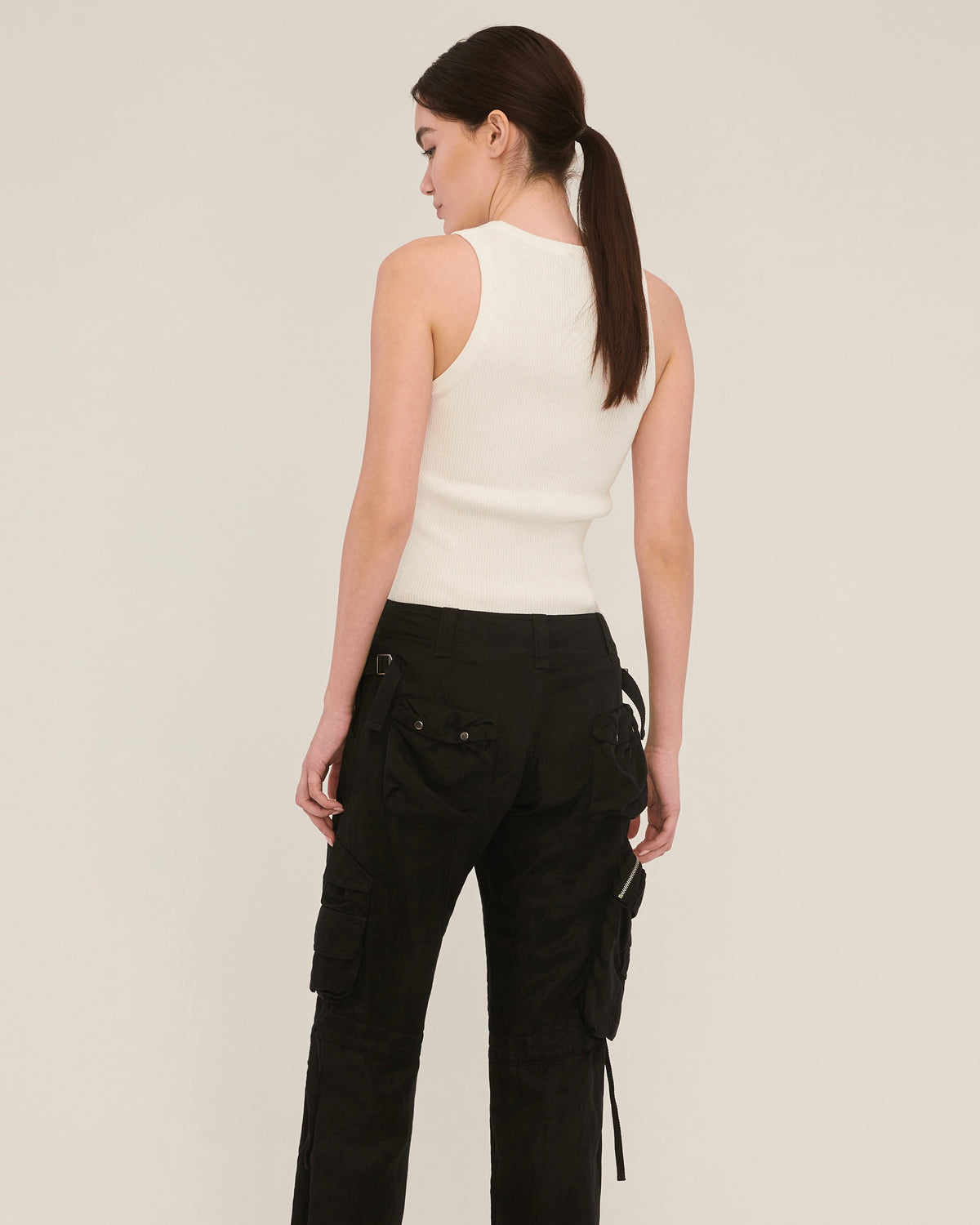 Jackson Low Rise Washed Cargo Pant in Soot | MARISSA WEBB