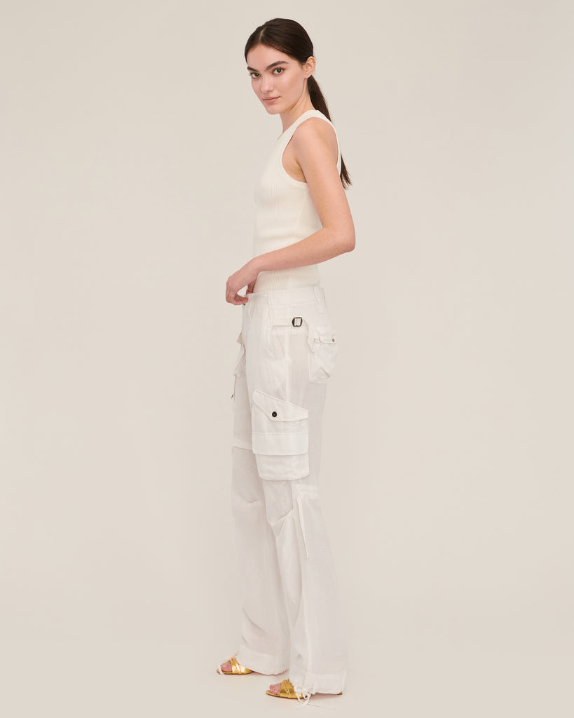 Jackson Low Rise Cargo Pant in Porcelain | MARISSA WEBB