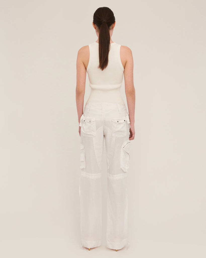 Jackson Low Rise Cargo Pant in Porcelain | MARISSA WEBB