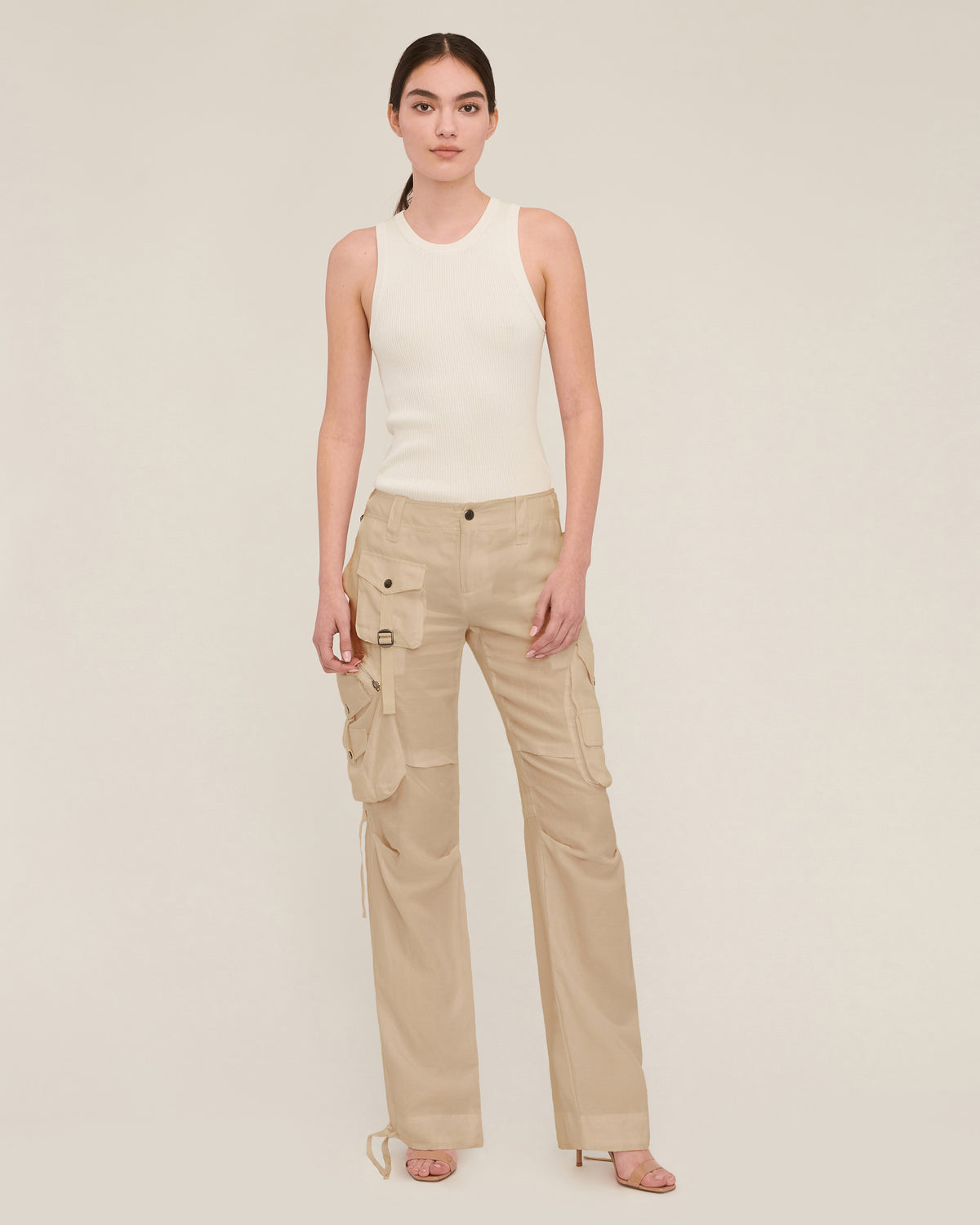 Jackson Low Rise Washed Cargo Pant in Washed Sepia | MARISSA WEBB