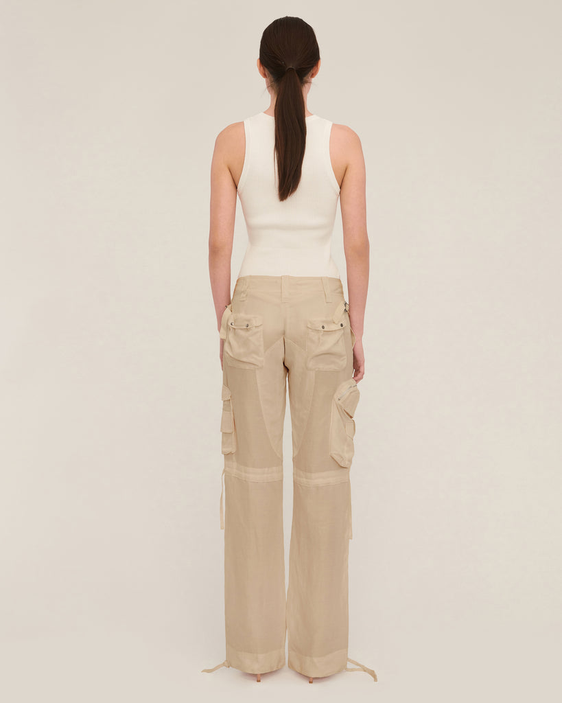 Jackson Low Rise Washed Cargo Pant in Washed Sepia | MARISSA WEBB