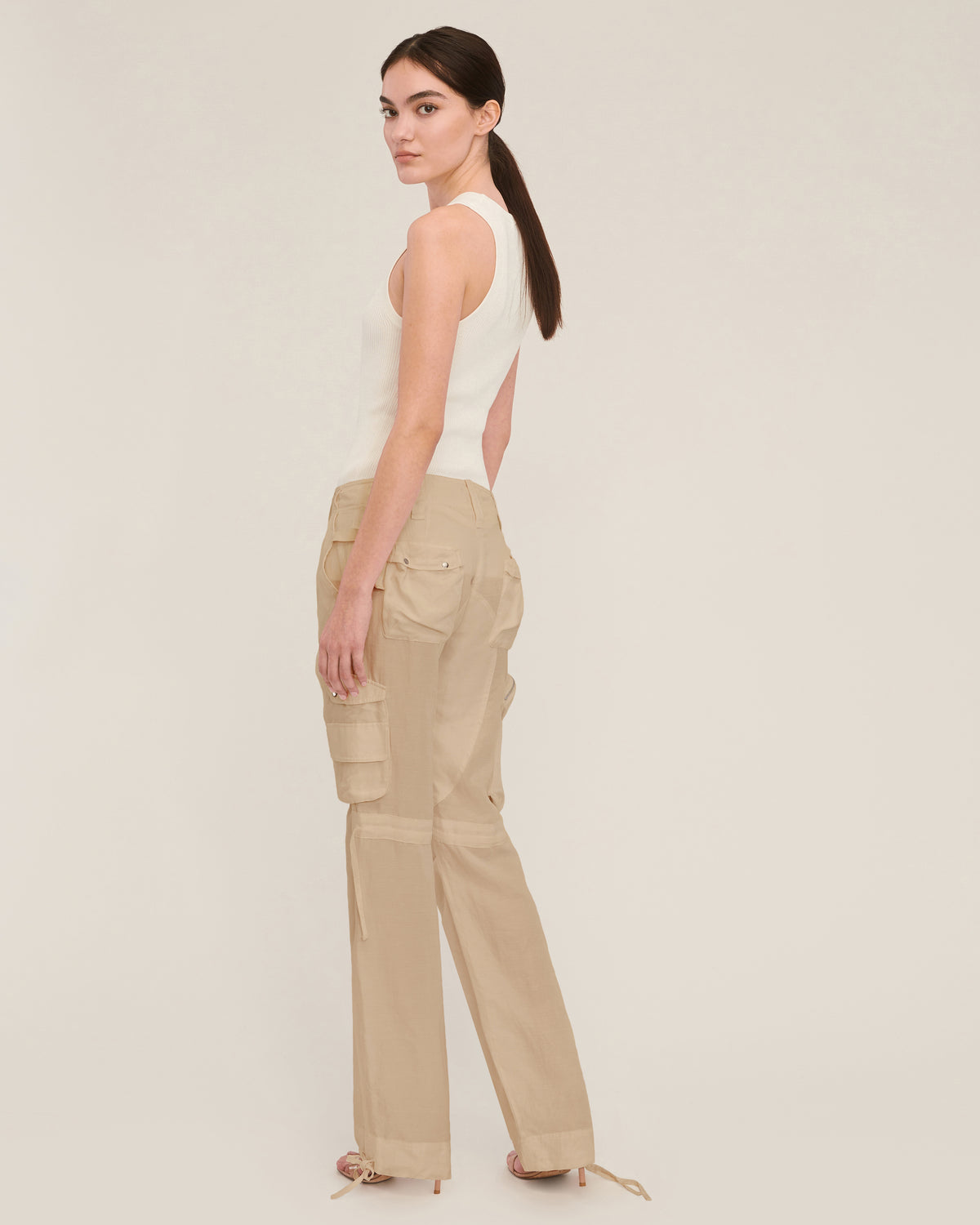 Jackson Low Rise Washed Cargo Pant in Washed Sepia | MARISSA WEBB