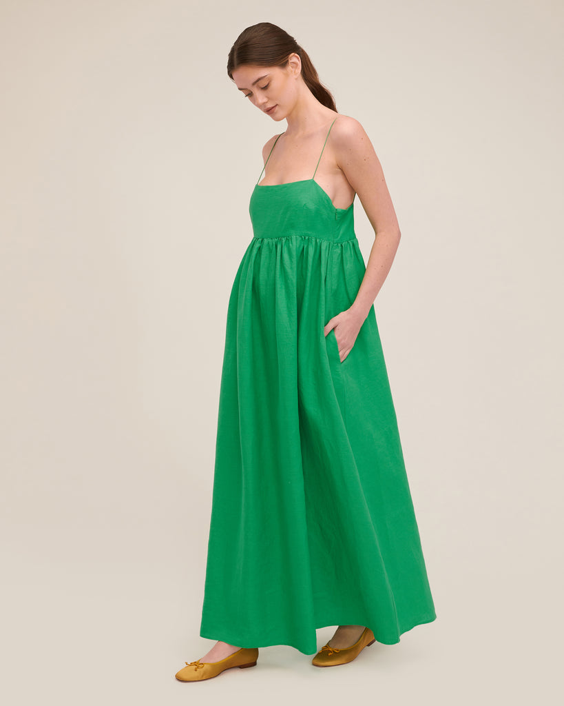 Luna Linen Empire Maxi Dress | MARISSA WEBB