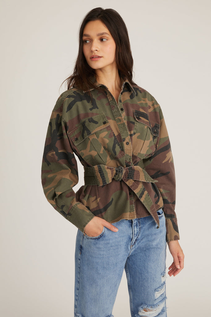Skylar Camo Canvas Tunic Top