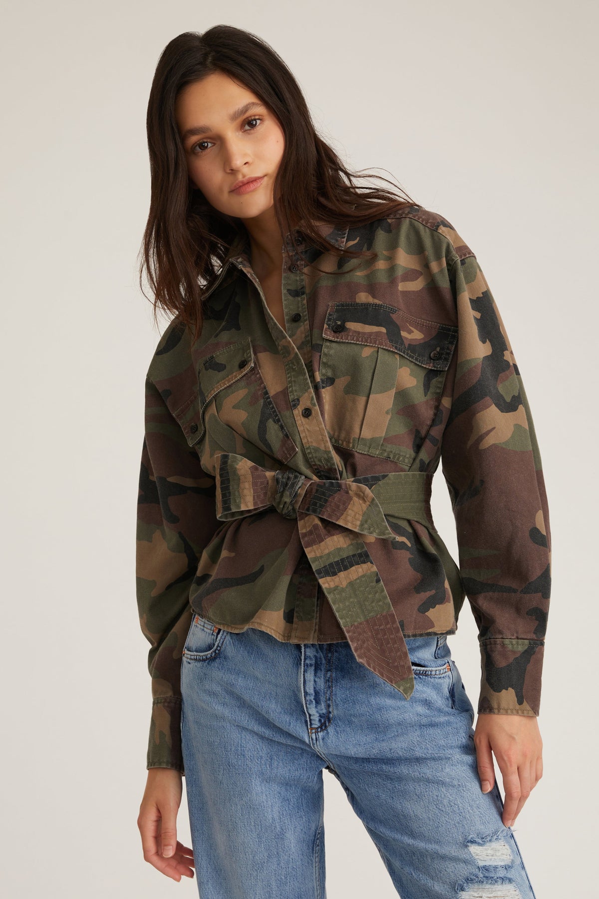 Skylar Camo Canvas Tunic Top