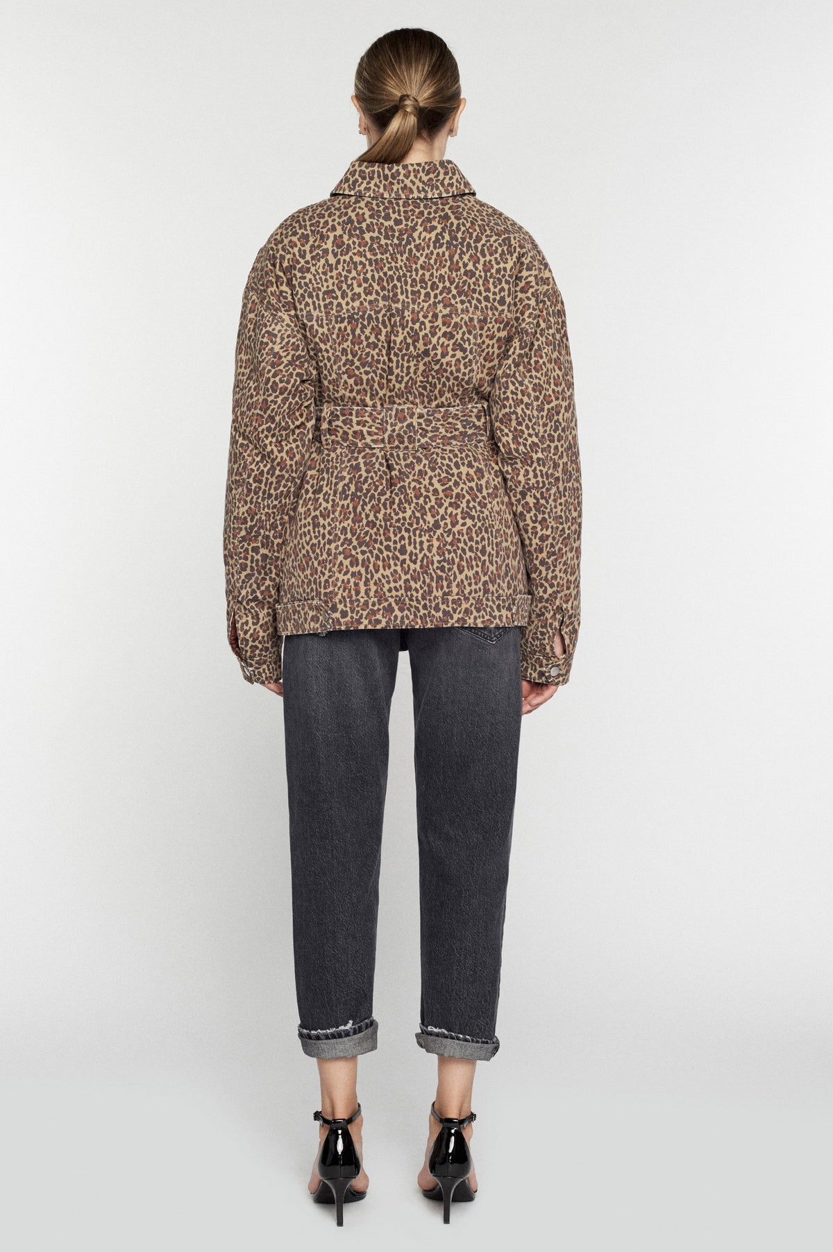 Ellery Leopard Print Quilted Anorak