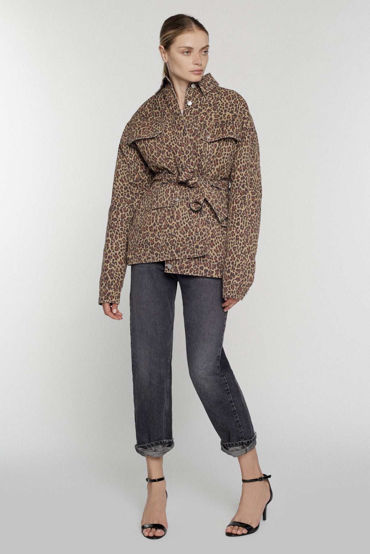Ellery Leopard Print Quilted Anorak