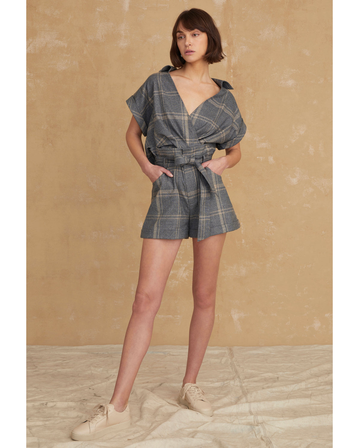 Harper Elastic Lightweight Flannel Short | MARISSA WEBB
