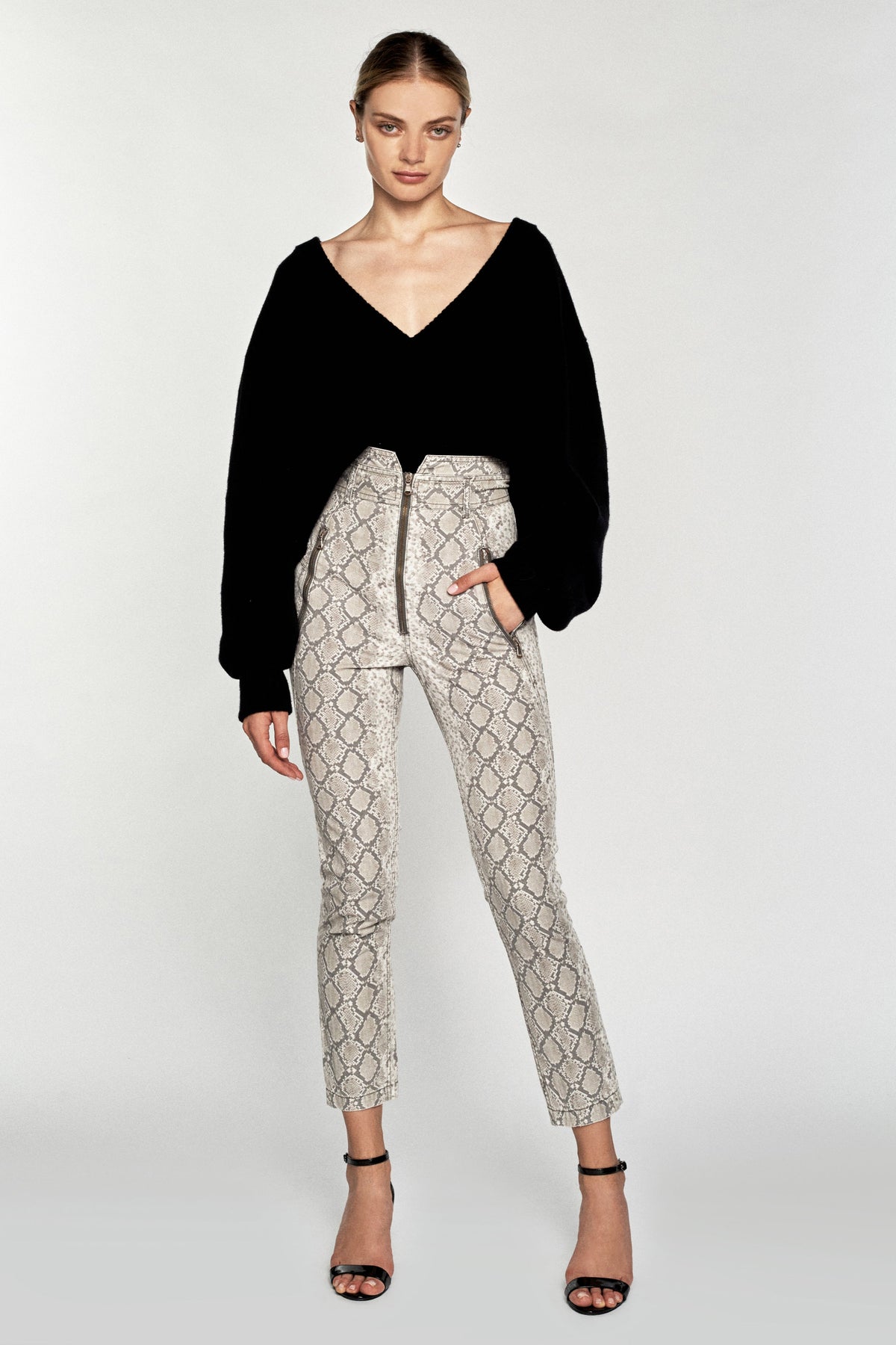 Josh Python Print Canvas Pant
