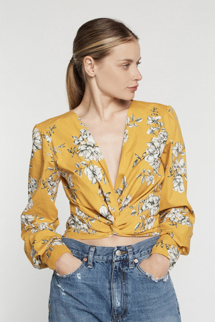 Karlee Twist Print Top
