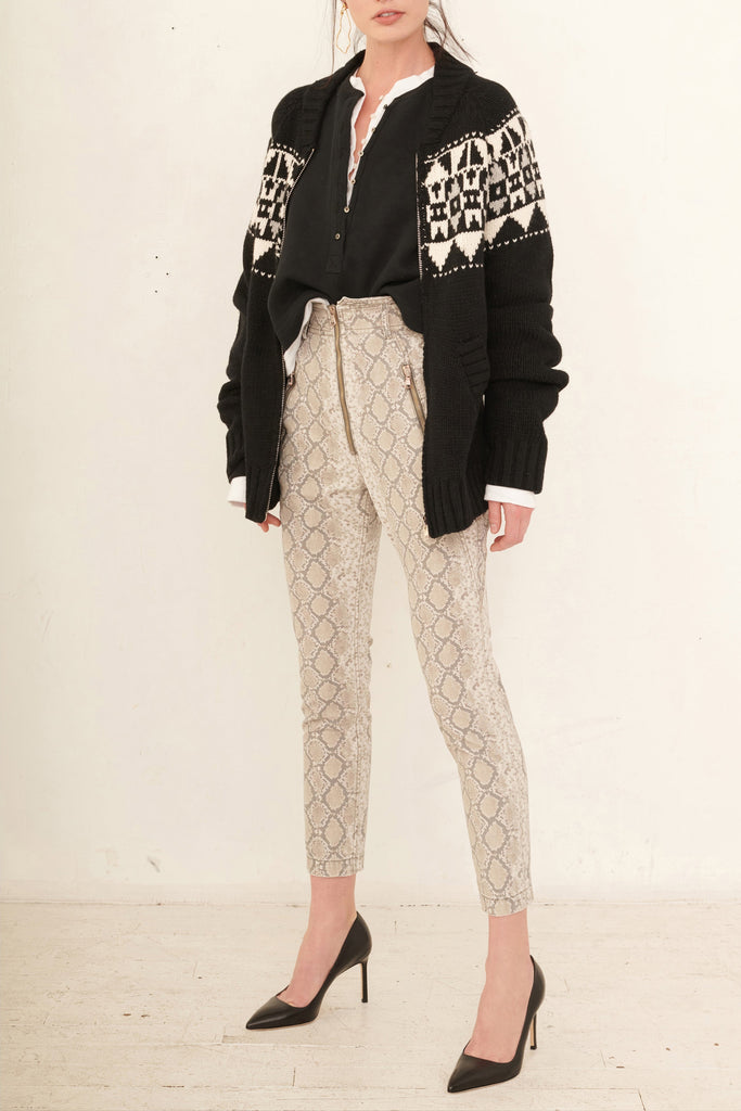 Josh Python Print Canvas Pant