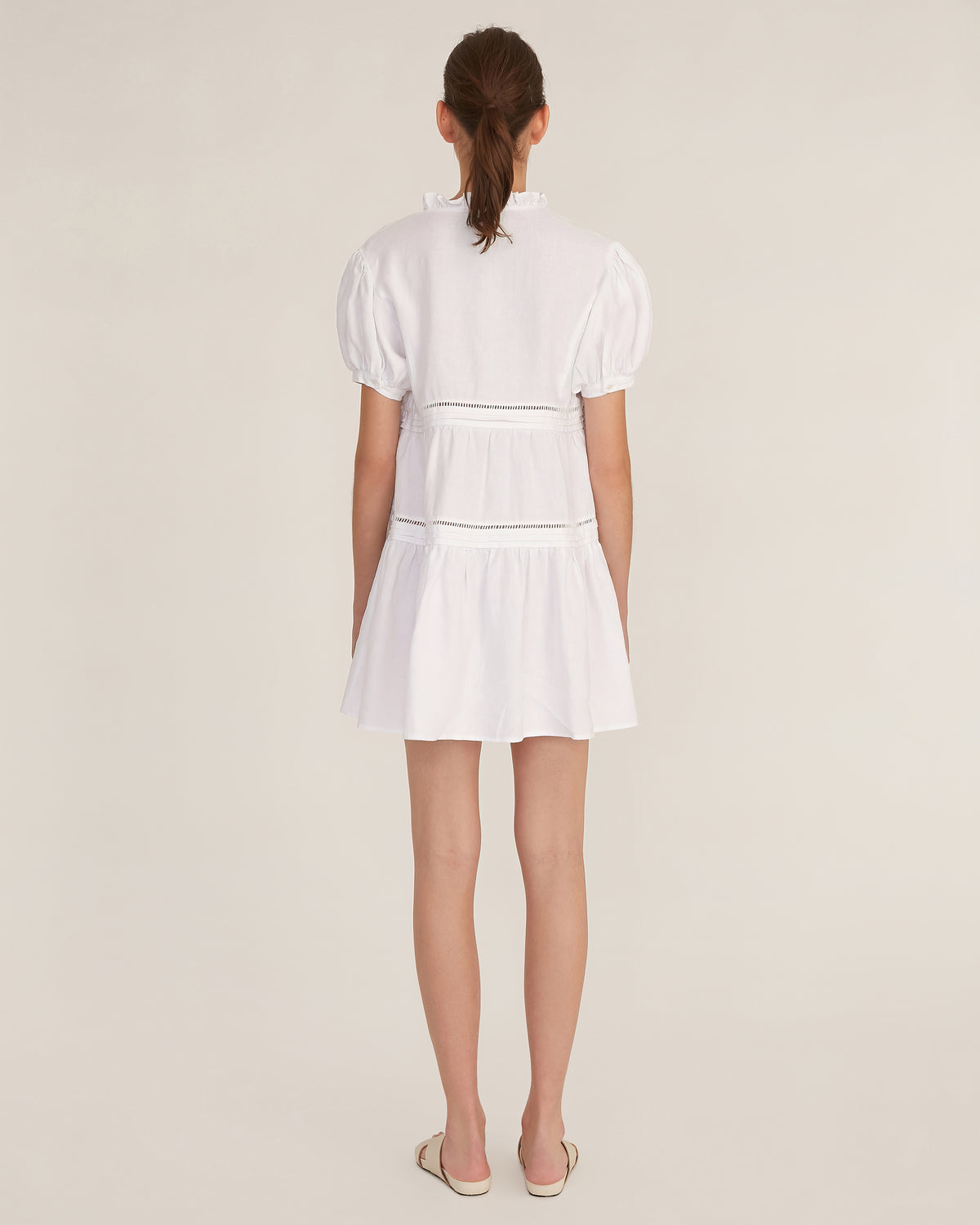 Quincy Linen Tie-Front Mini Dress