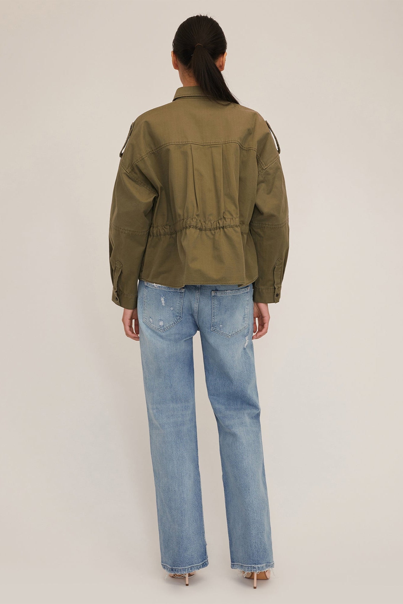 Dante Washed Canvas Cropped Utility Jacket | MARISSA WEBB