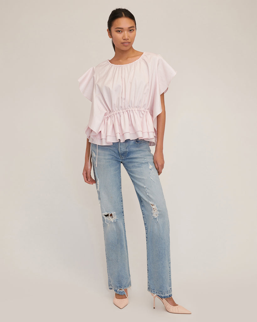 Lincoln Cotton Trapeze Top in Soft Pink | MARISSA WEBB
