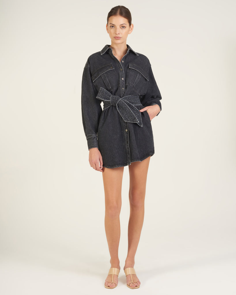 Rinse Wash Denim Tunic Dress