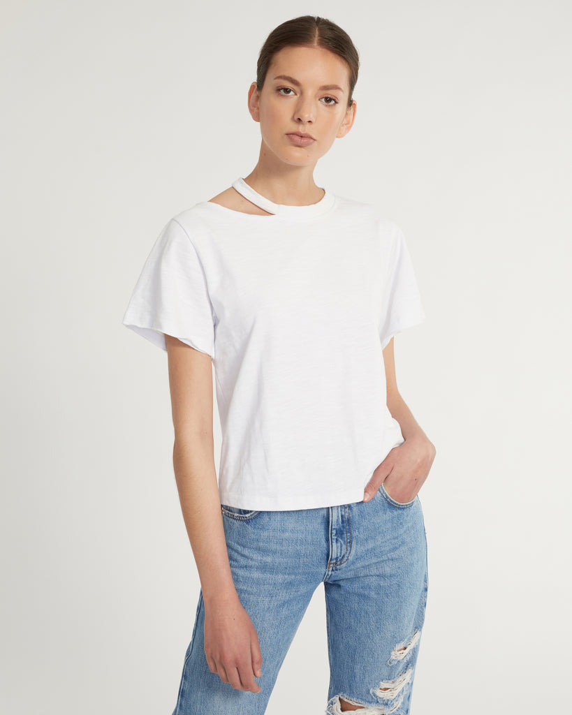 Tate Cut Out Tee in White