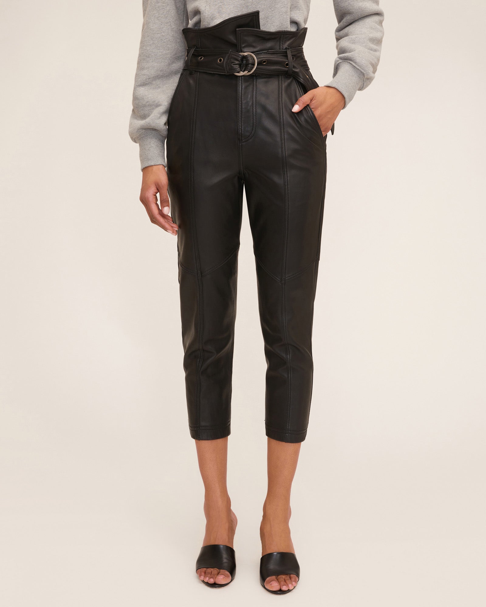 Anniston Leather Pant in WEBB | | WEBB MARISSA Black MARISSA