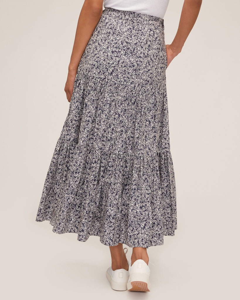 Mara Tiered Floral Maxi Skirt | MARISSA WEBB