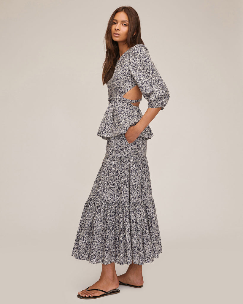 Mara Tiered Floral Maxi Skirt | MARISSA WEBB